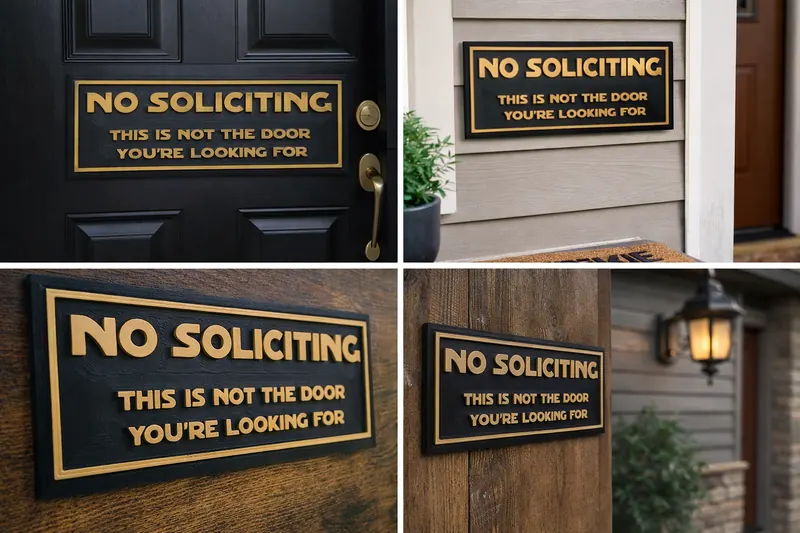 No Soliciting Sign - Functional outdoor signage